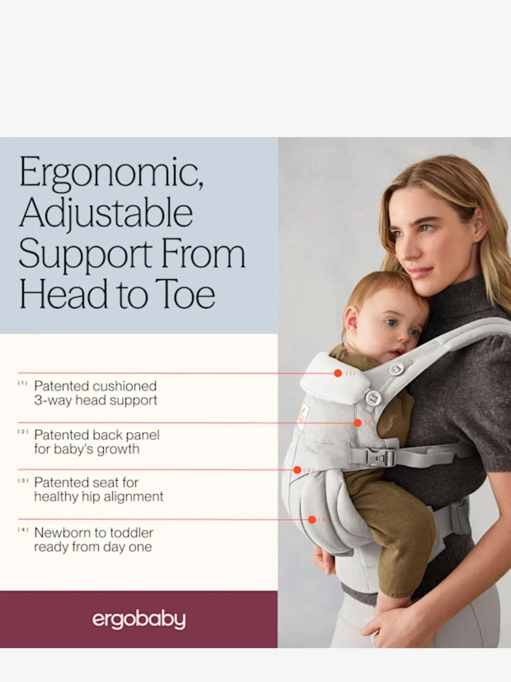 Ergobaby Omni 360 Carrier- linen pearl grey - NWT